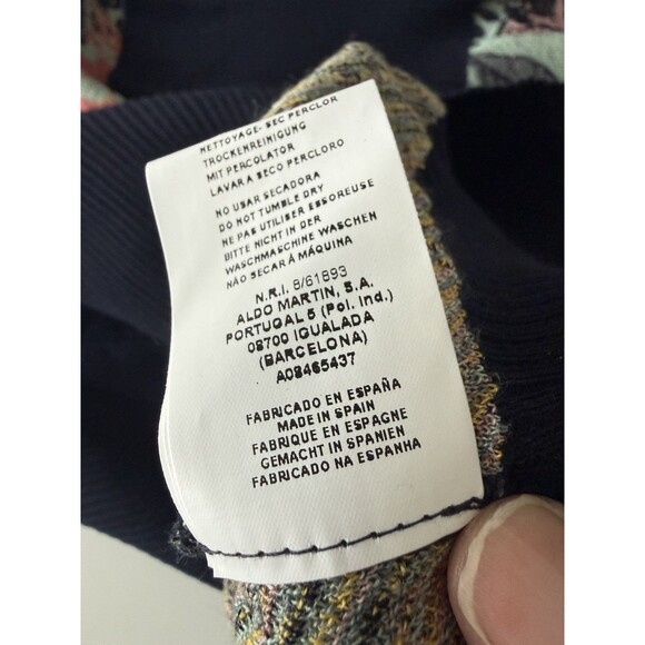 Aldomartins Anthropologie Ace Floral V Neck Sweater M petite wool blend NWT - Picture 10 of 11